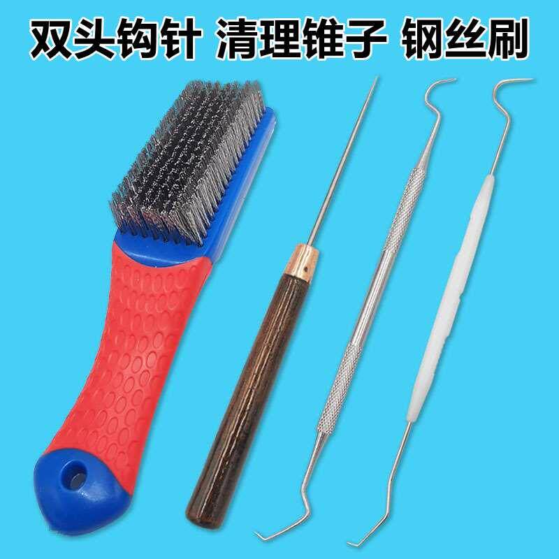 不锈钢双头钩针文玩工具核桃橄榄金刚菩提挑针清理细针剔针钢丝刷