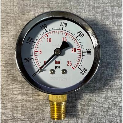 压力 0-25bar 350psi 压力表 直径60mm 螺纹ZG1/4 PT1/4 Y-60