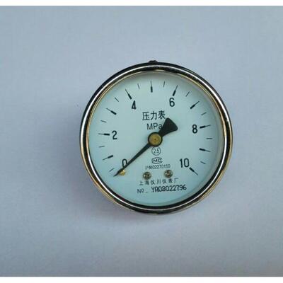 轴向压力表 y-60z 10mpa 外壳直径60mm 螺纹m14X1.5背接式压力表