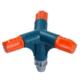 4分塑料大三叉旋转喷头草坪园林自动喷淋屋顶降温360度自动旋转