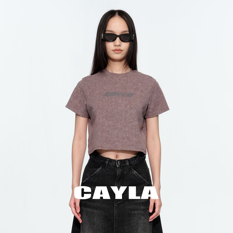 CAYLA春夏水洗印花棉质T恤