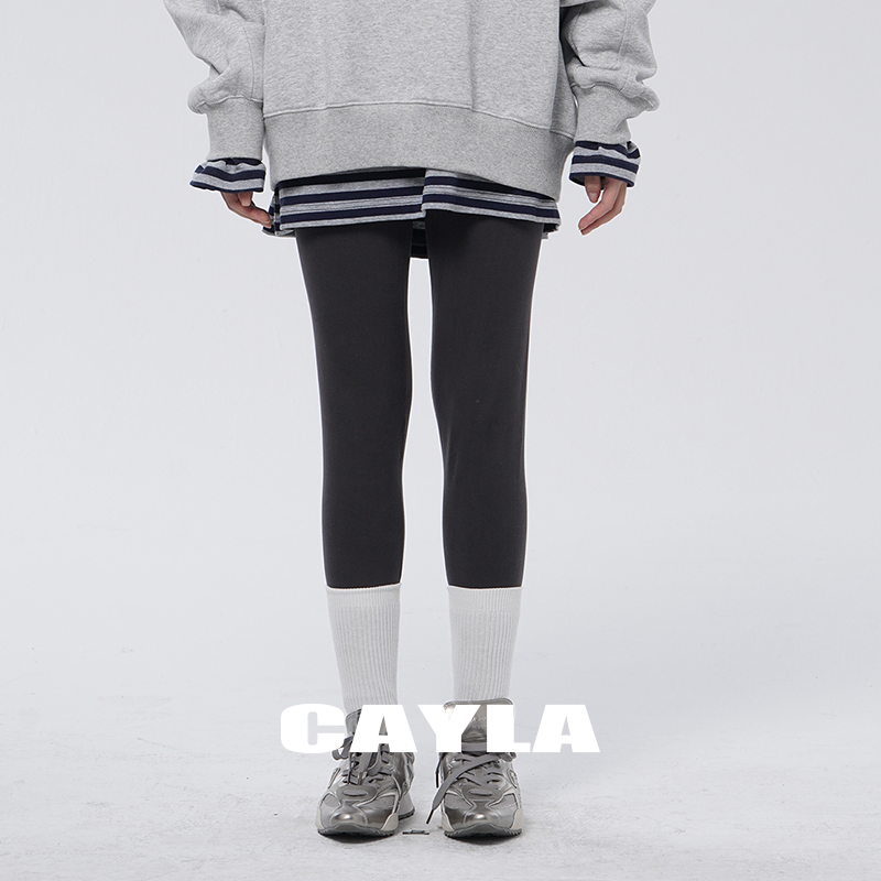 CAYLA绒感LOGO标打底裤