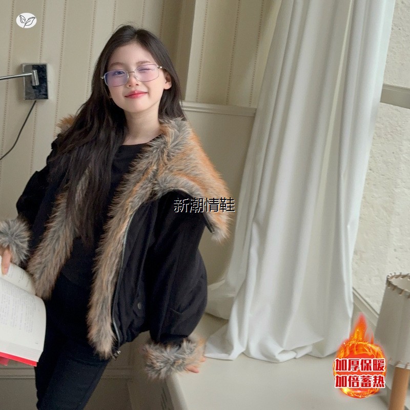 女童短款外套2025冬季新