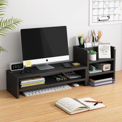 Desktop computer monitor lift stand office desktop shelf