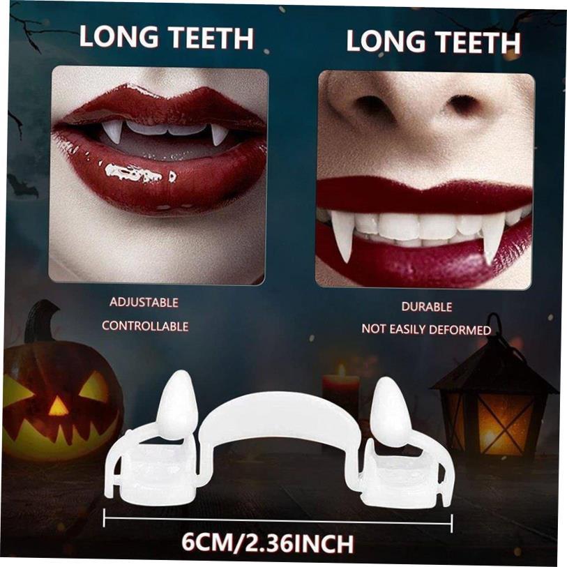Halloween Retractable Vampire Teeth Dentures Halloween Cospl
