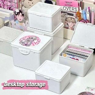 New White Storage Box Kpop Photocard Jewelry Container Idol