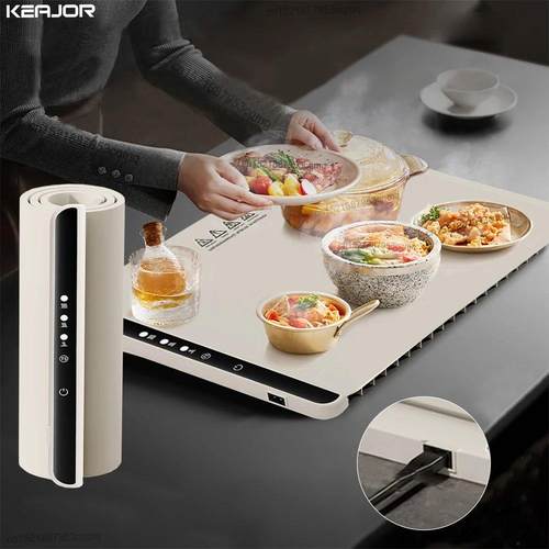 Electric Warming Tray Foldable Food Warmer Mat with 3 Tem Se