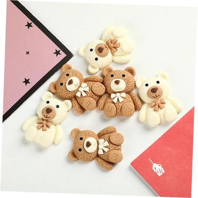 Caroon Beige Coffee Bear Resin Cabochon Flatbacks Fit Phone