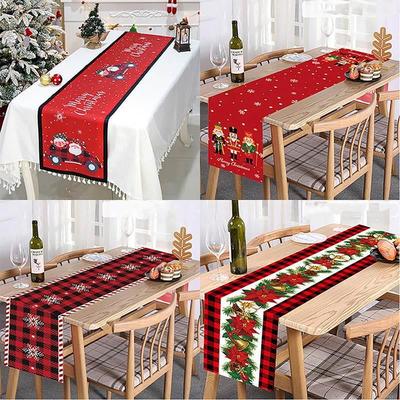 Christmas Printed Table Runner Flag Table Runner Xmas Table