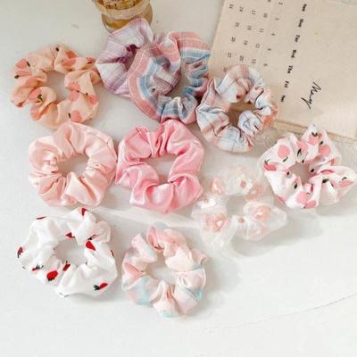 Silk Scrunchies Print Leopard Scrunchie Set Elastic 发圈