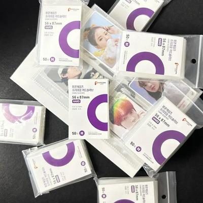 50pcs Kpop Card Sleeves Holder Clear 3 Inch Photocard Hologr