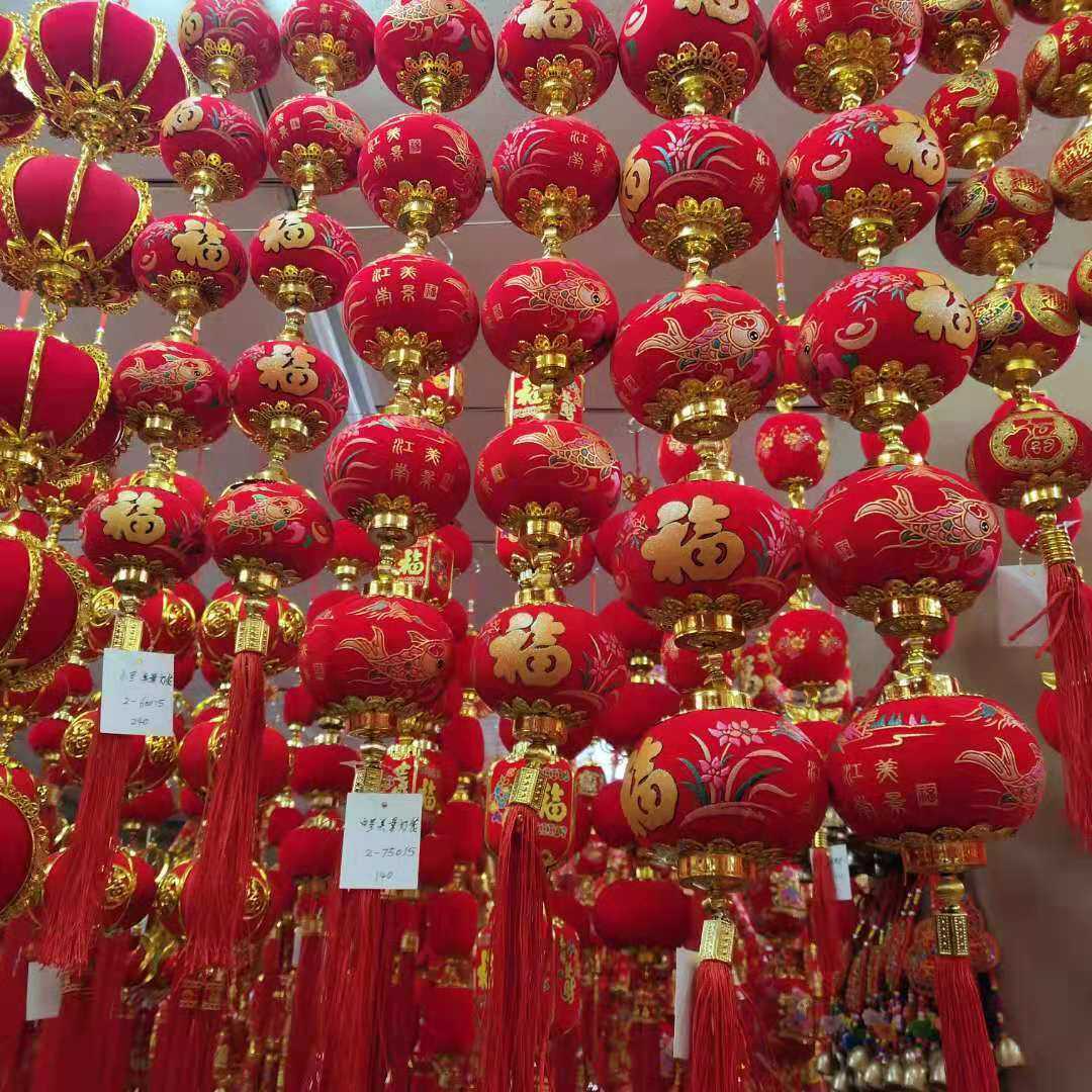 辣椒串元旦春节新年装饰灯笼挂件商场节日年货用品中国结挂饰