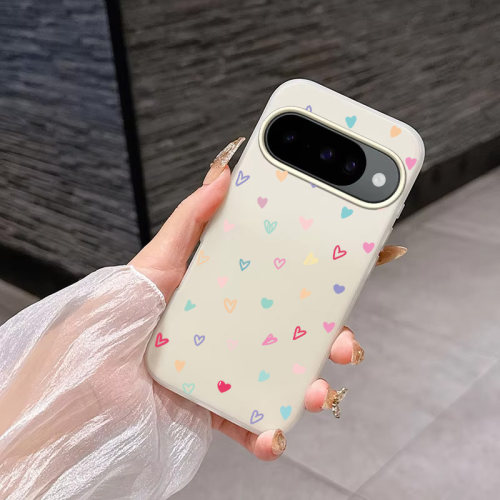 七彩爱心B版适用谷歌PIXEL7/7A/8PRO手机壳9pro xl果冻二合一10