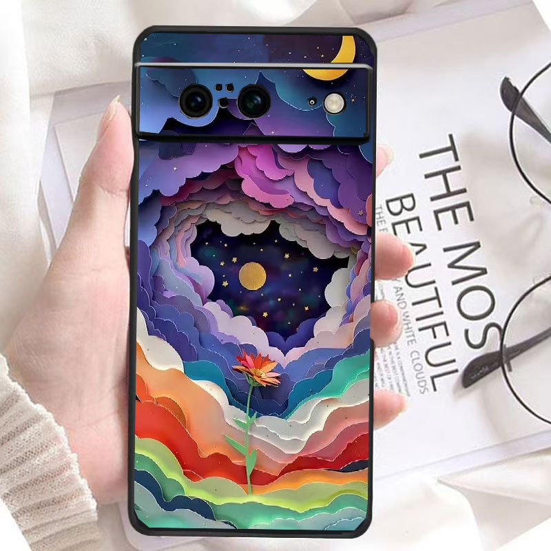 月亮花保护套Google pixel 8适用于谷歌pixel 8A手机壳伦敦巴士7Pro防摔软套9pro