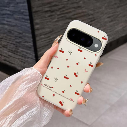 樱桃英文适用谷歌PIXEL7/7A/8PRO手机壳9pro xl果冻二合一10
