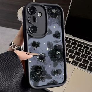 晕染玫瑰s22plus防摔s23ultra适用三星Galaxy 跨境A73全包A72软s21FE创意A56 A53手机壳A52S爆款