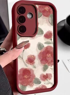 晕染玫瑰s22plus防摔s23ultra适用三星Galaxy A53手机壳A52S爆款跨境A73全包A72软s21FE创意
