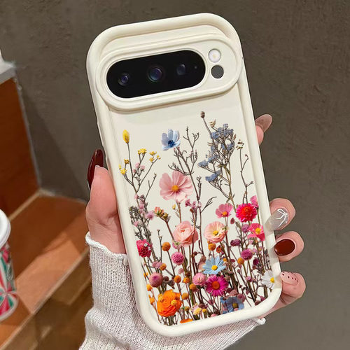 满屏花草10pro适用谷歌Google Pixel 9 Pro XL手机壳8A保护套7天眼阶梯纯色 跨境
