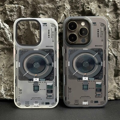 潮牌螺纹电路适用苹果iphone17pm手机壳16pro 15车载13promax磁吸11手机壳套