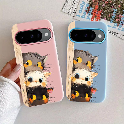三只探头猫适用谷歌PIXEL7/7A/8PRO手机壳9pro xl果冻二合一10