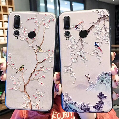 中国风浮雕mate10适用于华为p20/p30/p40pro手机壳mate40全包nova5/6/7软套60文艺