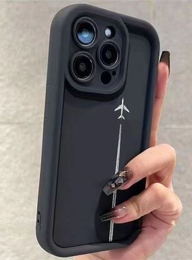 白色飞机s22plus防摔s23ultra适用三星Galaxy A53手机壳A52S爆款跨境A73全包A72软s21FE创意