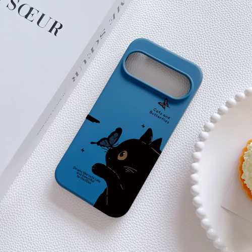 蝴蝶小黑猫适用谷歌PIXEL7/7A/8PRO手机壳9pro xl魔方液态10