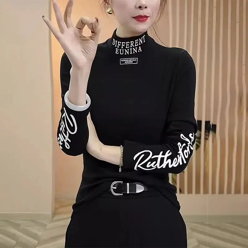 撒猫SAMAO品质新款秋冬洋气女小衫高领时尚打底印花长袖上衣修身,女装/女士精品,大码内搭,淘宝优惠券,粉丝福利购,淘宝优惠卷