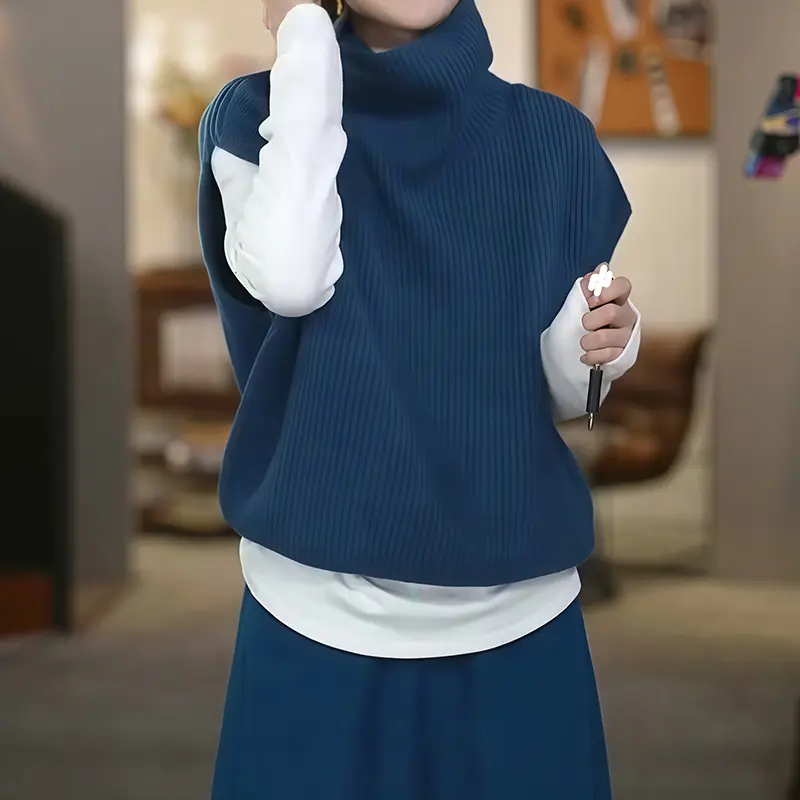 三条渔女装高领软糯叠穿无袖针织马甲女秋冬新款外穿打底神器时髦,女装/女士精品,大码内搭,淘宝优惠券,粉丝福利购,淘宝优惠卷
