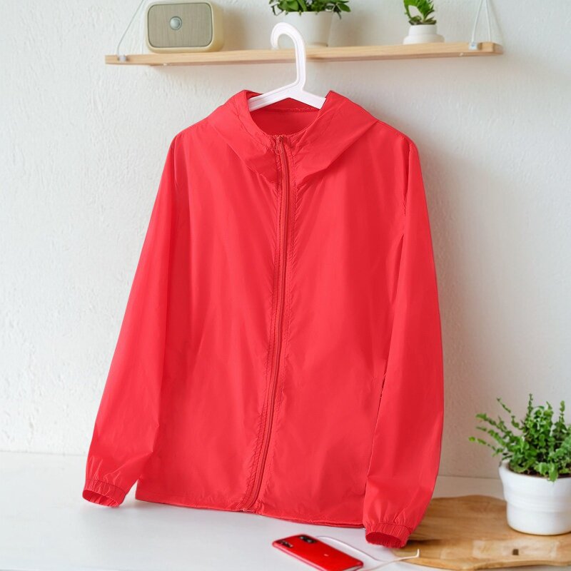 冰丝夏防晒衣男女户外轻薄款抗UV钓鱼大尺码沙滩纯色防晒服外套