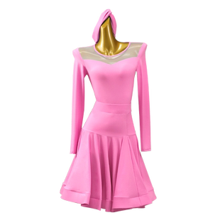 2026新款专业拉丁舞比赛服装舞蹈表演出规定服套装标准儿童练功裙