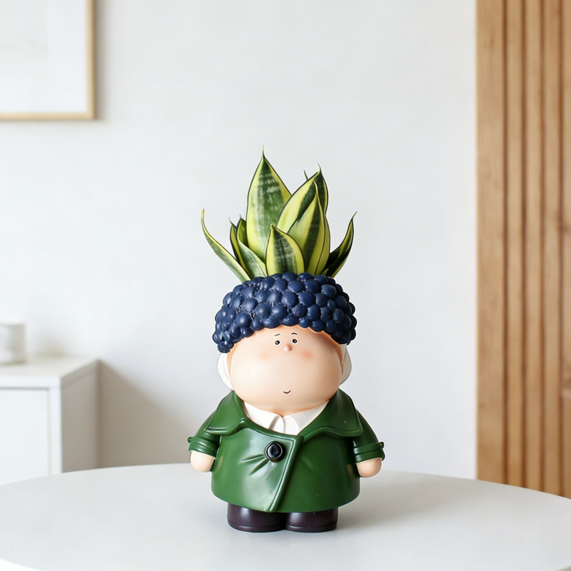 虎皮兰虎尾兰可爱室内绿植物办公室桌面盆栽家居装饰创意生日礼物