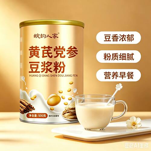 厂家直发黄芪党参豆浆粉早餐速溶免煮即食营养餐豆浆粉杯勺套装