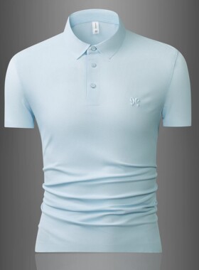 欧洲站凉感速干弹力冰丝短袖T恤男士2026夏季新款休闲商务POLO衫
