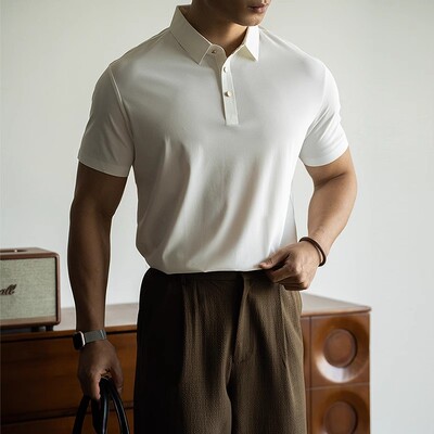 冰丝速干凉感短袖polo衫