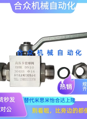 高压浮动球阀CNG天然气高压卡套球阀外螺纹直通BKH 12S Q91F-320P