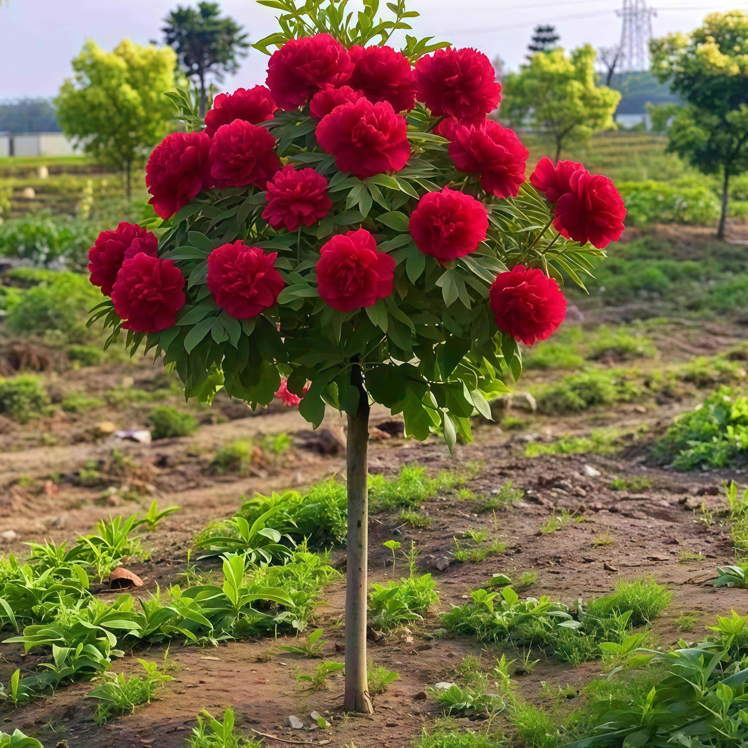 洛阳牡丹花树苗四季开北方室外耐寒庭院室内阳台客厅重瓣花卉老桩