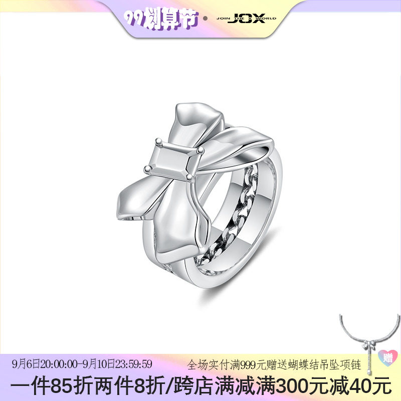 JOX金属女孩系列时尚轻奢小众气质精致独特高贵蝴蝶结百搭戒指|ruв категории Украшения,ювелирные изделия, кольцо/кольцо - от Buy2taobao.com для оказания профессиональной услуги покупки агента Taobao