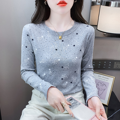 春秋内搭可外穿圆领打底衫女上衣