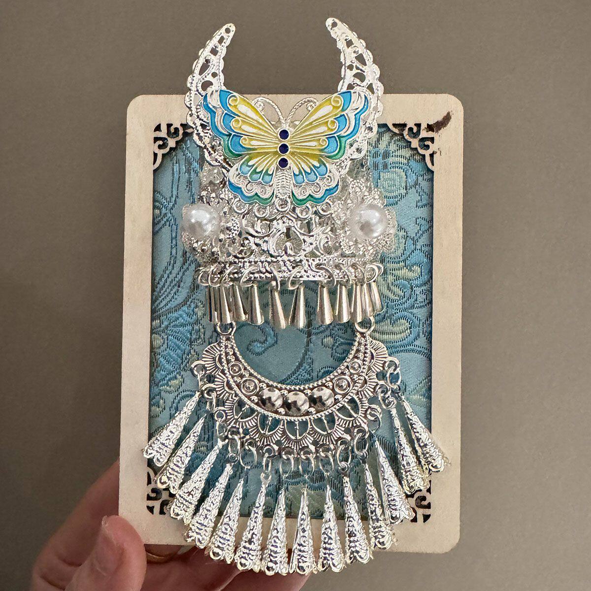 贵州云南苗族苗银特色头饰文创冰箱贴千户苗寨贵阳凤凰旅游纪念品