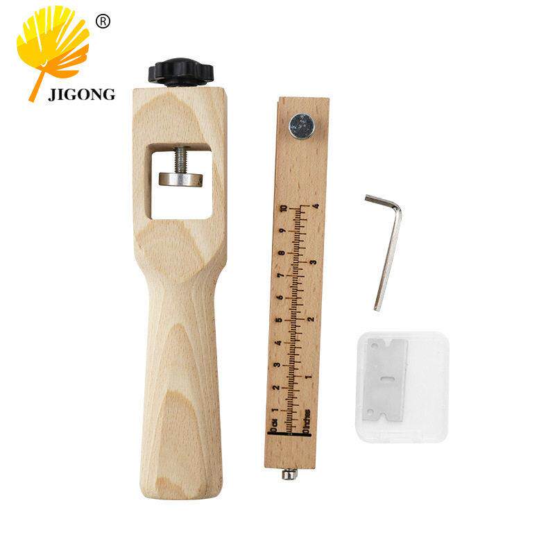 皮带切割器手工diy皮具木质定位可调节宽度裁切器皮革分割器工具
