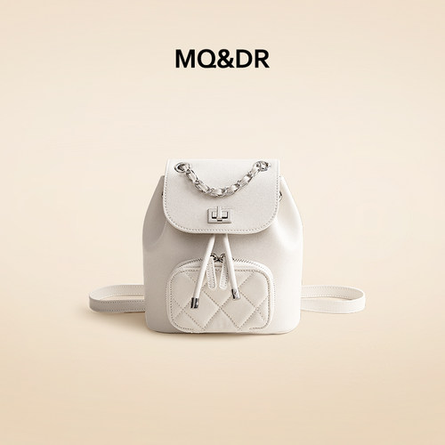 MQ&DR【雪芙奶泡】小香风迷你精致背包通勤百搭气质链条双肩包女