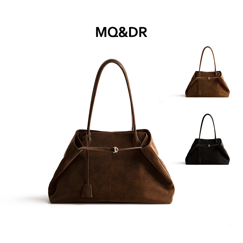MQ&DR【枫叶之城】小众设计磨砂质感托特包大容量韩系慵懒风单肩