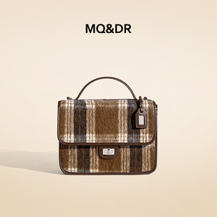 MQ&DR【卡布奇诺】原创设计美拉德小众复古格纹双肩包手提单肩包
