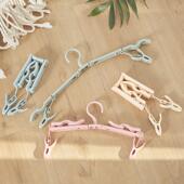 四个装 可折叠衣架便携旅游旅行收纳神器晾衣架伸缩挂衣架出差夹子