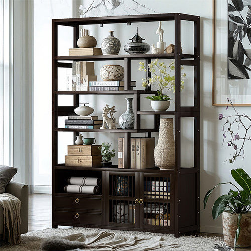 博古架茶柜置物架客厅茶具收纳柜