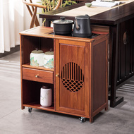 Gỗ chắc chắn tủ trà di động bàn trà hộ gia đình tủ bên bàn trà ấm đun nước tích hợp bên tủ văn phòng bộ ấm trà lưu trữ bàn trà nhỏ