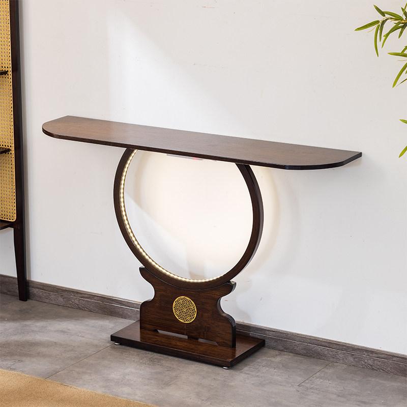 玄关柜新中式客厅屏风柜非实木置物架新款储物柜入户正对门侧边柜