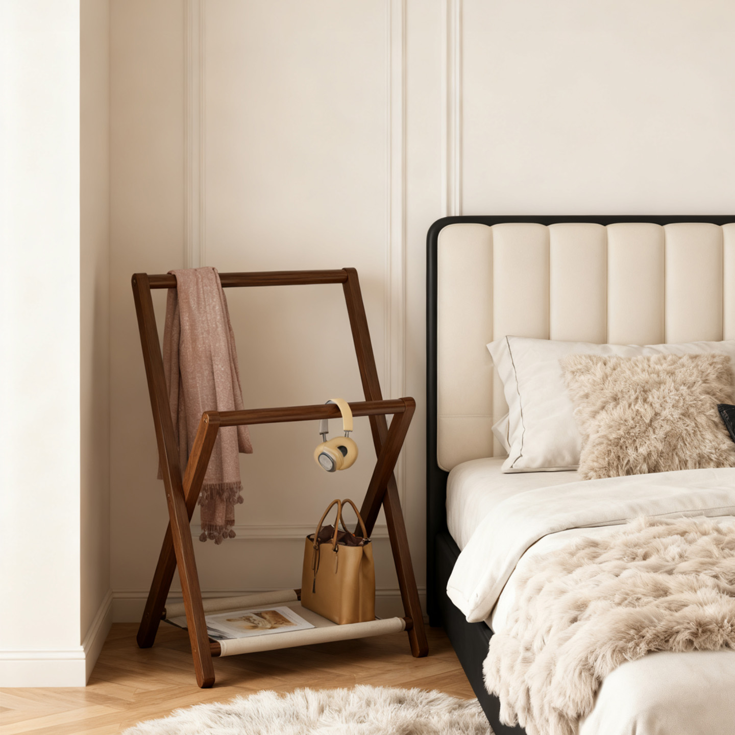 折叠落地床尾放衣服神器简约小型