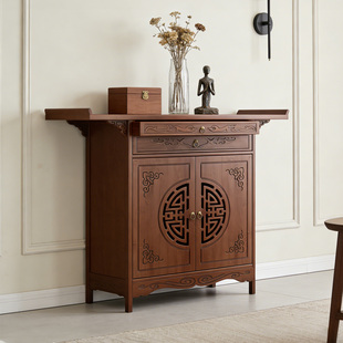 入户玄关柜隔断客厅柜新中式条案走廊摆件展示桌家用窄条桌置物架